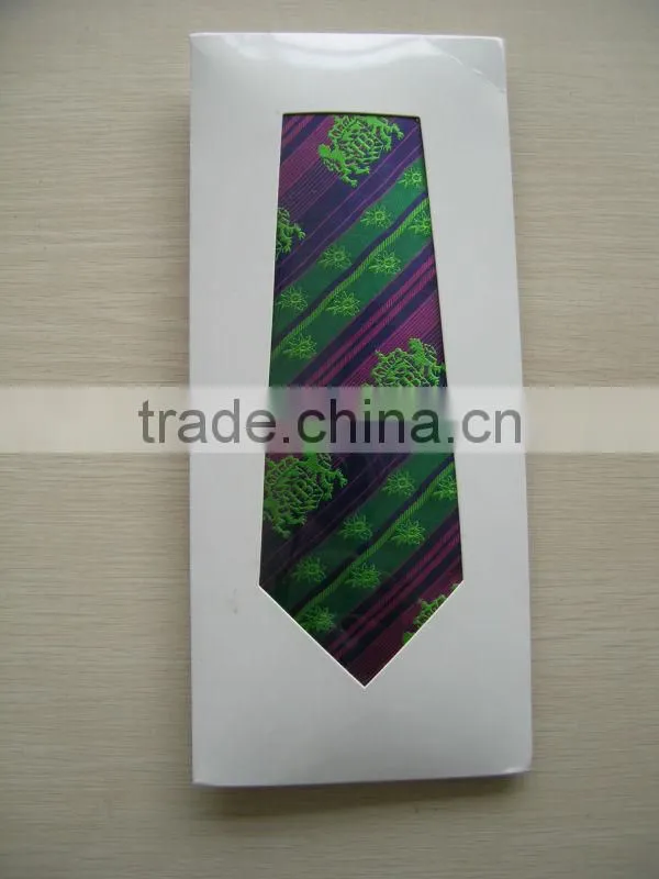 fashionable skinny 100% silk tie set with box