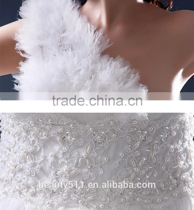 estido De Novia 2018 Luxury Blue Wedding Dress with Flowers Through Back Bridal Gowns Robe Mariage Cap Sleeve Wedding Dress F143
