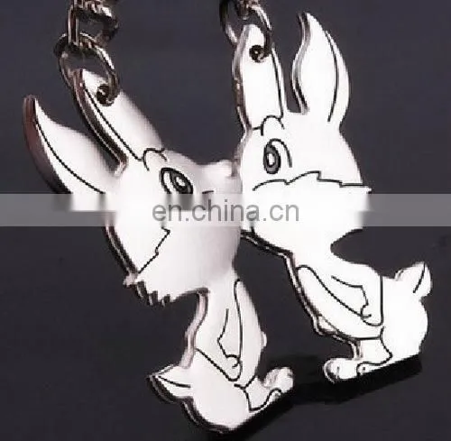 Fashion New Hot Selling Love Kissing Cartoon Kids Keychain Couple Valentine's Day Gift