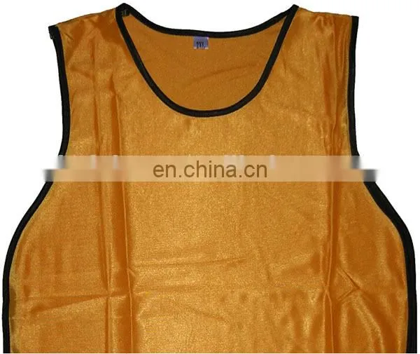 Soccer vest custom bibs elastic cord provide printing Mesh sports bibs