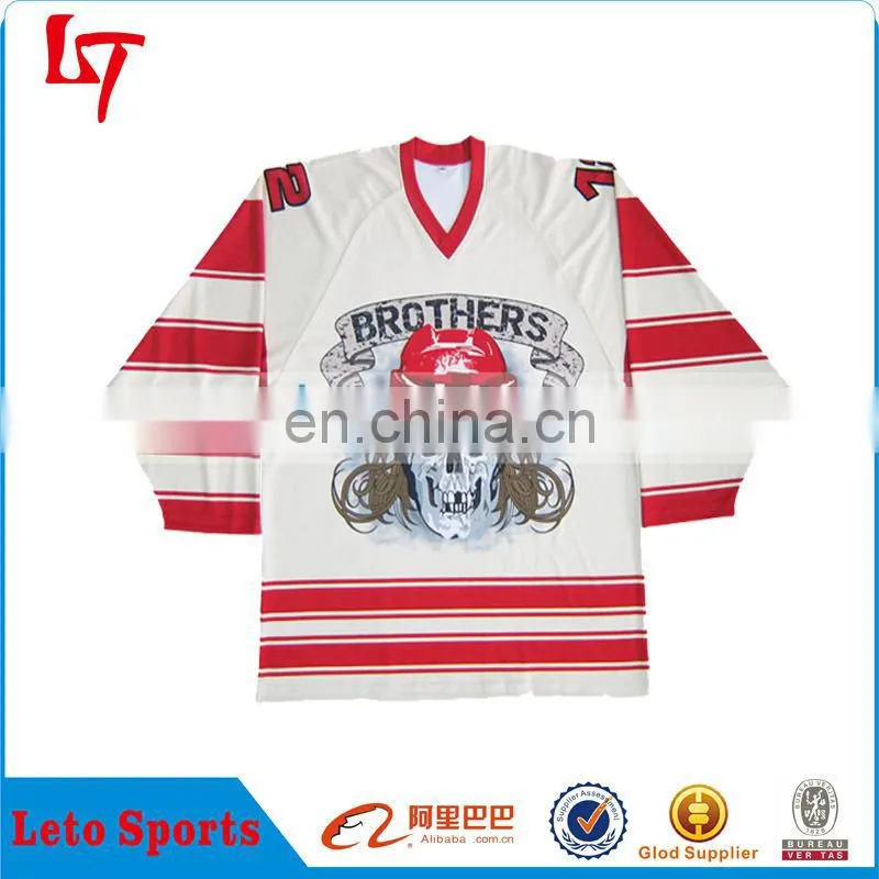 Fast Break Men's Ice Hockey Jersey with Sublimation Printing /Custom ice hockey garment with polyester fabric