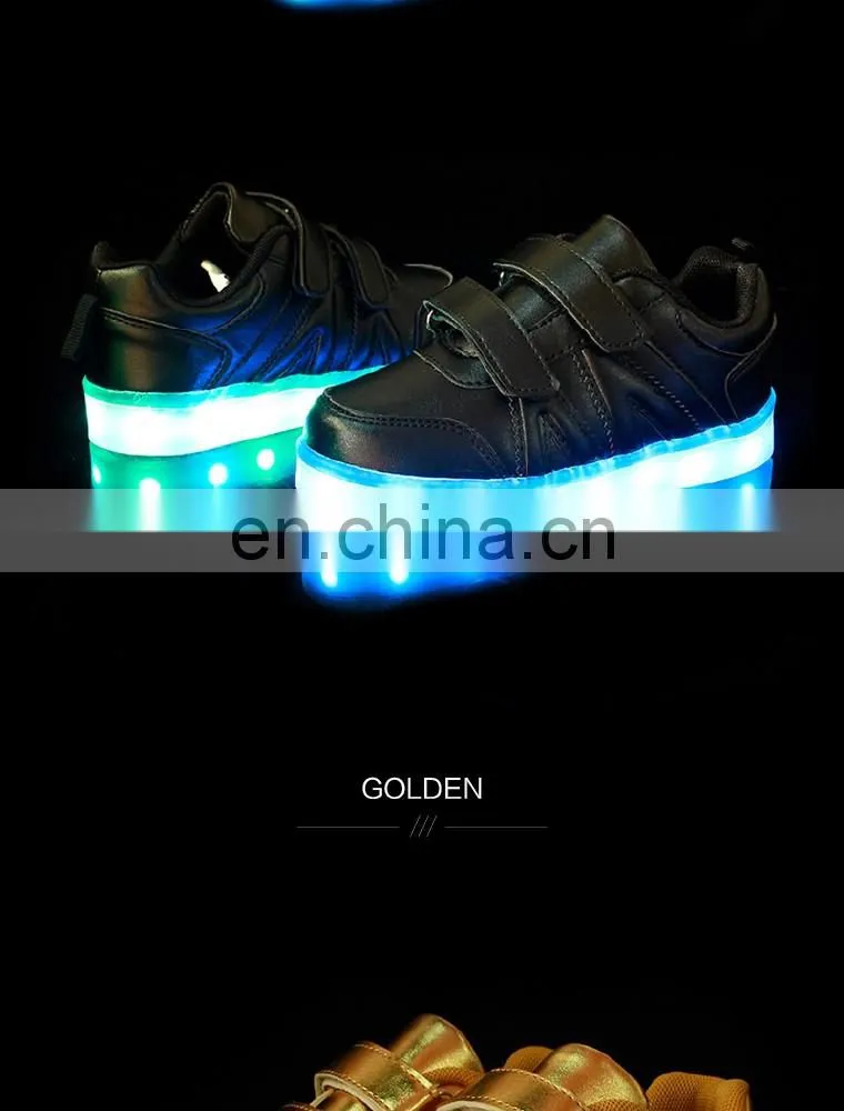 Factory wholesale OEM USB charge Children kids Led shoes sneakers Cool casual shoes for boys girls