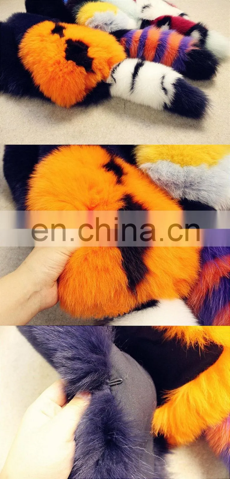 Factory Direct Fashion Women Scarves High Quality Real Fox Fur Scarf Fur