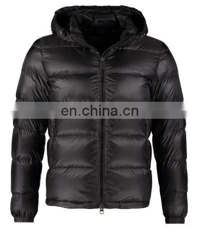 men artificial down jacket detachable hood
