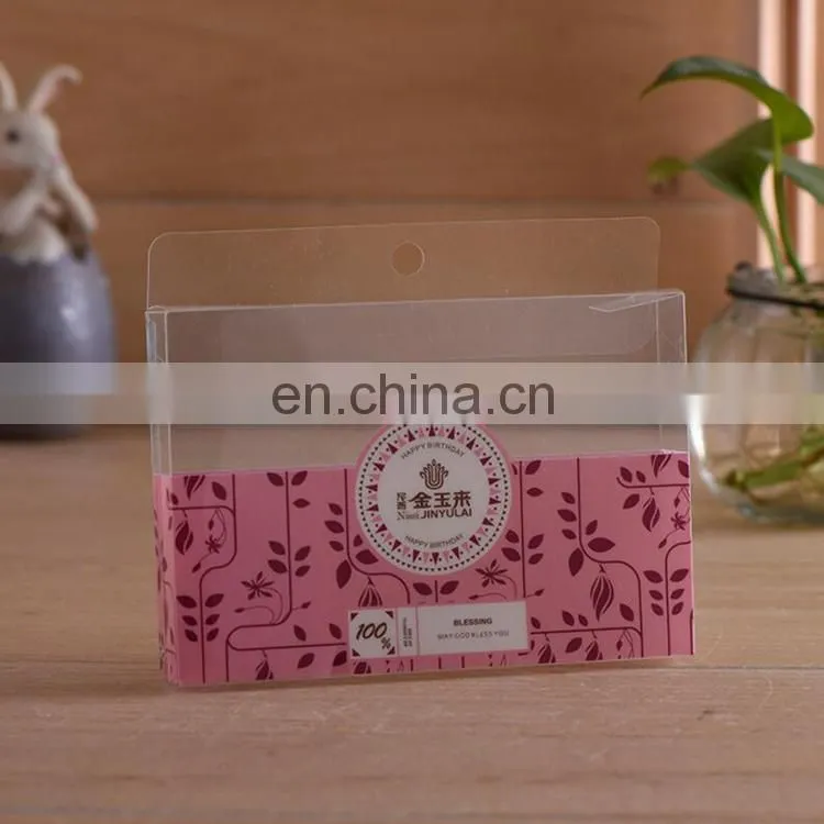 Wholesale Custom Made Recycled PVC plastic cosmetics packing box, small ornaments plastic box printing