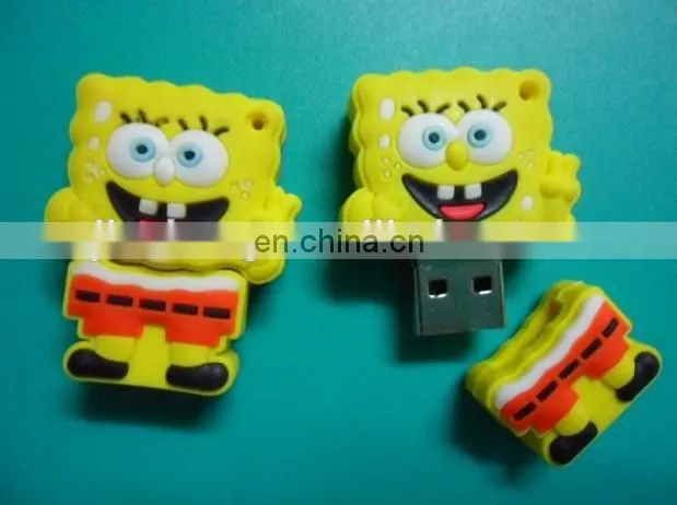 Bulk promotional silicone pvc 2gb usb flash driver with custom design (usb 2.0)