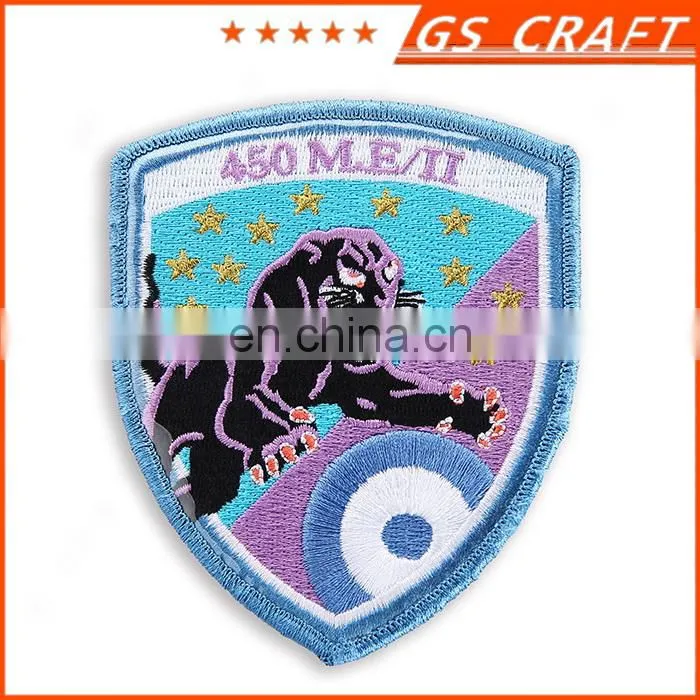 Custom made Embroidery Patch with Waterproof transparent plastic cover