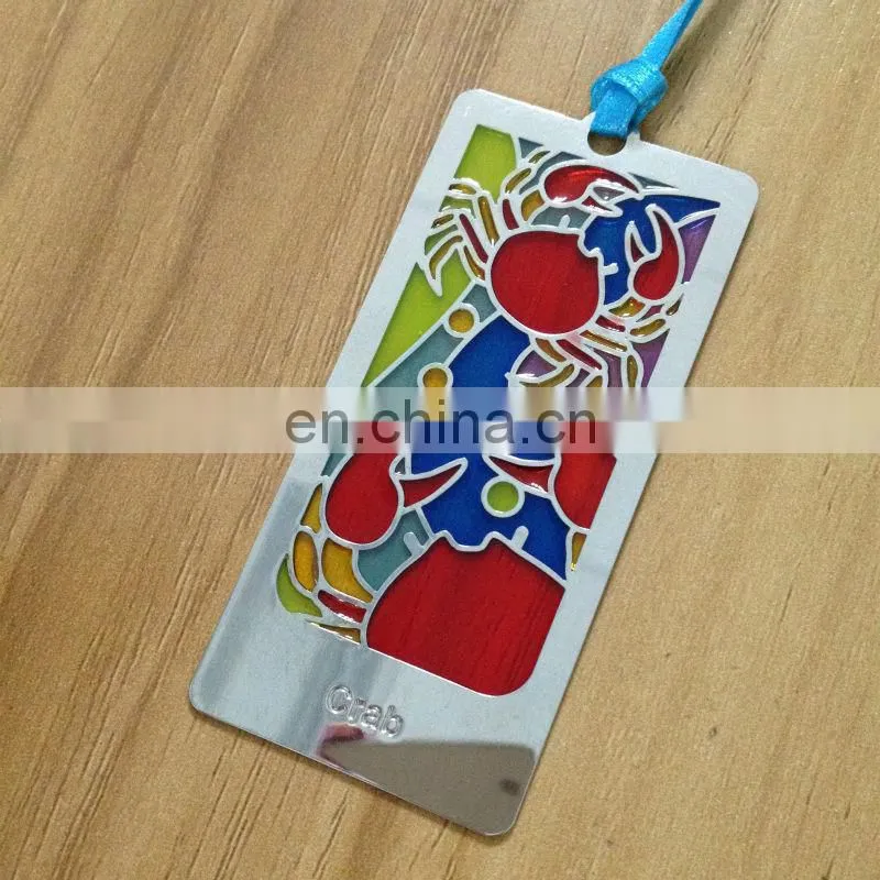 Gifts wholesale transparent metal bookmarks