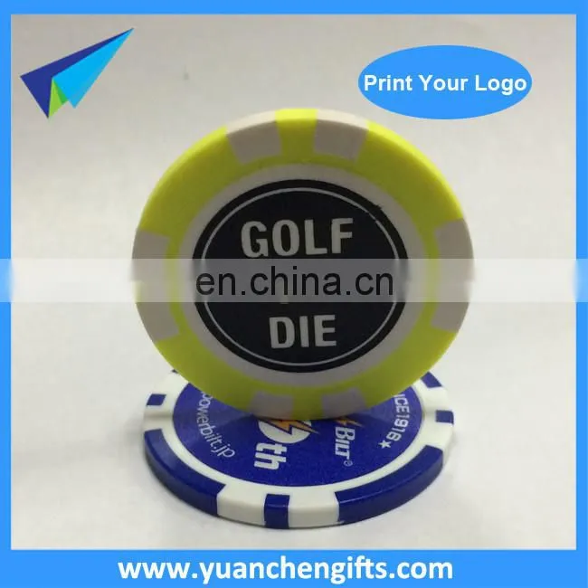 Personalized Design Golf Plastic Poker Chip Ball Markers For Golfer Gifts