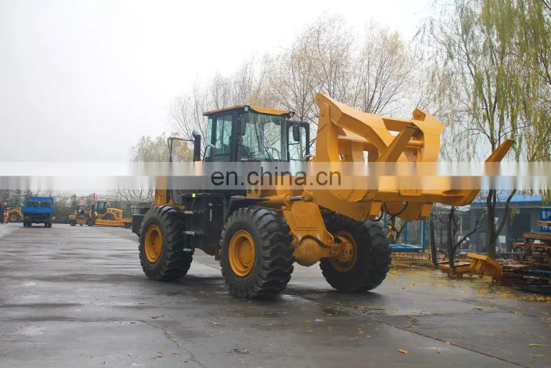 ISO certificate Chinese payloader 4 wheel drive 3cbm 5ton 655D Wheel backhoe loader Sugarcane Grab Loader