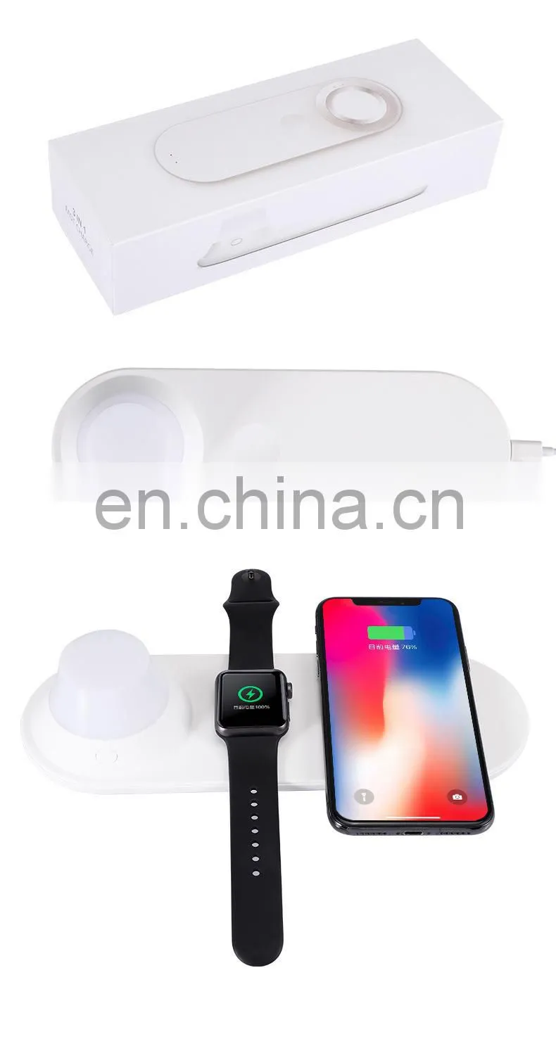 wireless charging lamp New Trends In 2020 Amazon Best Seller 2 In 1 Universal Wireless Charger Wireless Fast Charging