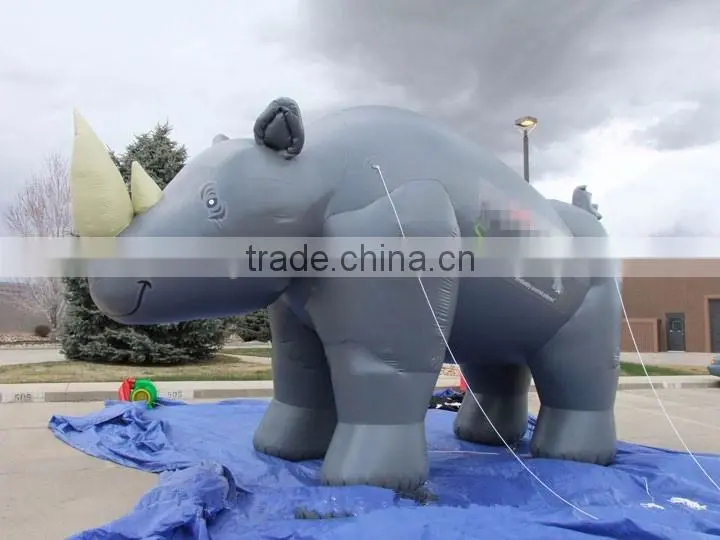 Newly lovely inflatable rhino for promotion in sell