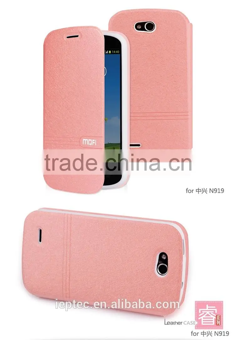 MOFi Flip Leather Cover Case for ZTE N919, Mobile Phone Accessory for ZTE N919D Case