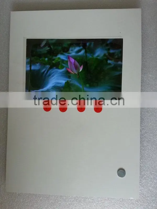 2016 popular 2.4-10.1" lcd video greeting card video in print module