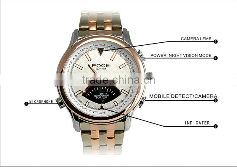 Hot selling built-in 4GB waterproof watch Camera 1920*1080P MINI DV DVR 908-D