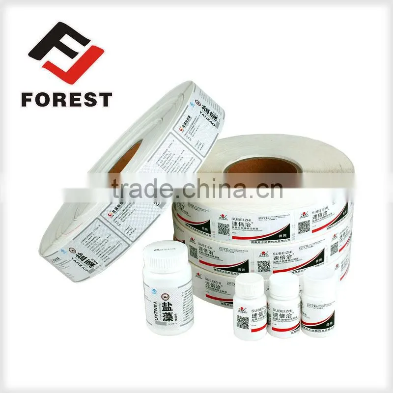 Clear drug label,drug bottle label printing, membrane label