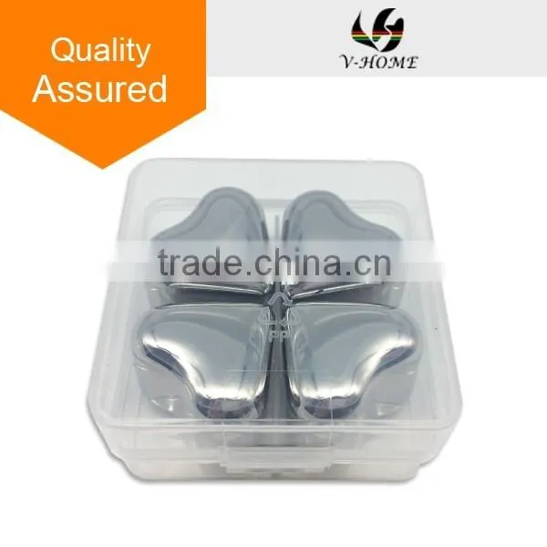 Reusable Heart Shape Stainless Steel Ice Cubes for party