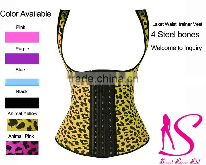 China 2016 Steel Boned Corset Latex/Spandex Waist Cincher waist trainer For Women and Man