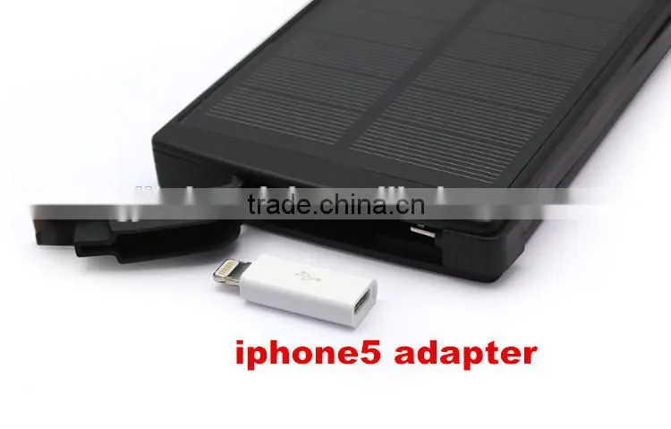 2014 multifunction lamp high capacity solar charger for iphone 5