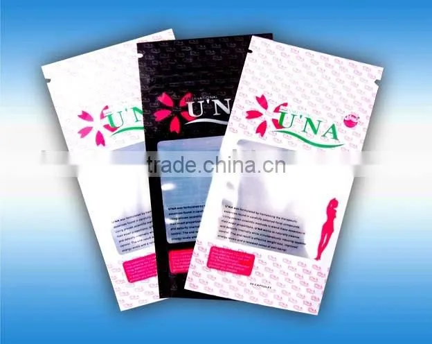 3 side seal mobile plastic bags with hook hole