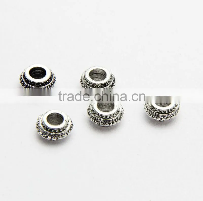 Wholesale Pdora New Style DIY Large Hole Drum Shape Zinc Alloy Beads