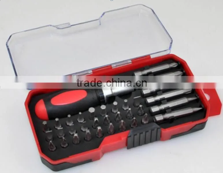 34PC Screwdriver Bits Set screwdriver- hand tool set with ratchet screwdriver handle