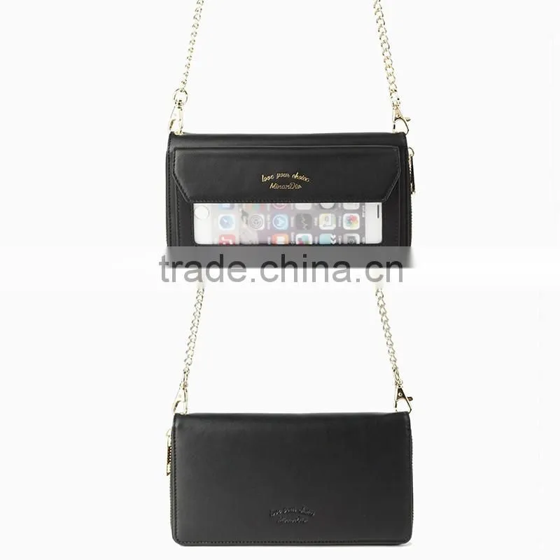 New Arrival Mobile Case for Iphone 6 Plus,Women Wallet Case with Shoulder Strap