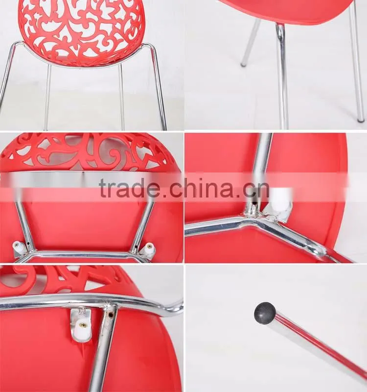New Product Cheap Hotel Dinning Wedding PP Plastic Hollow Metal Price Steel Banquet Chair