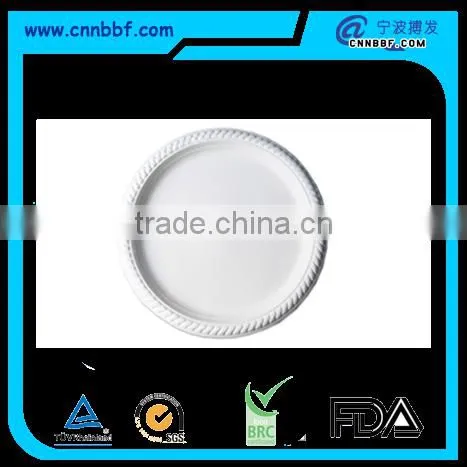 Biodegradable compostable cornstarch material round plates 7'' 9'' 10'' size