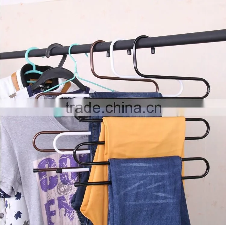 New design S-shape steel trousers hanger
