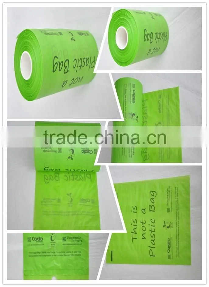 biodegradable plastic punch hole waste bag in roll