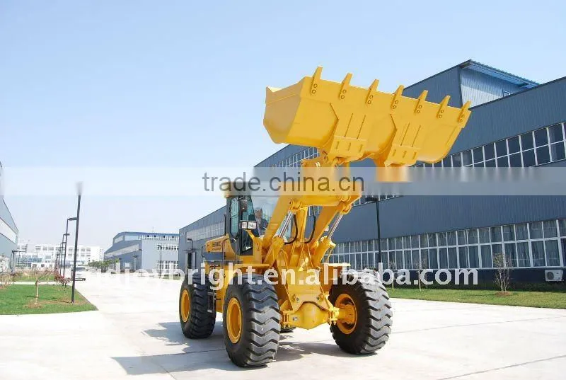 5ton wheel loader 4WD with CUMMINS ENGINE 215hp,joy stick,cabin with A/C,CE,CAT prove