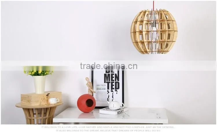 LED pendant light JK-8005B-35 LED light wood hanging pendant lighting