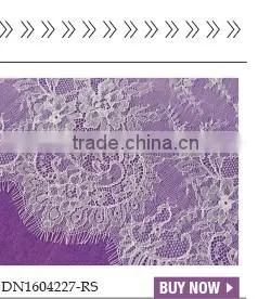 2016 new design Eyelash white Lace french fabric