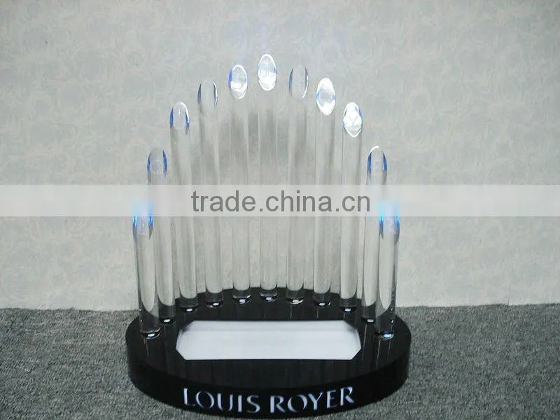 latest wine lightting display , acrylic bottle display stand