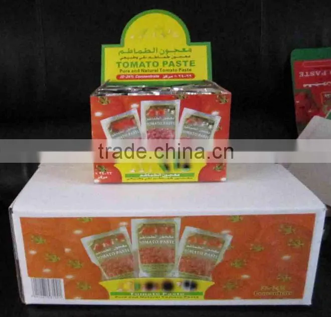 tomato paste in sachet brix 22-24%