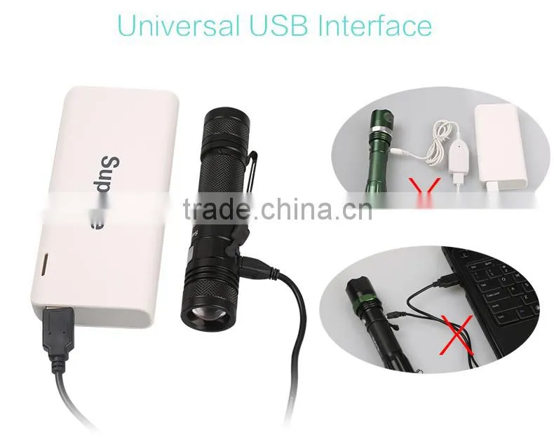 USB flashlight torch light A2 with zoom