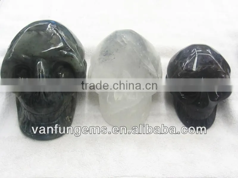 Natural Crystal Gemstone Skull