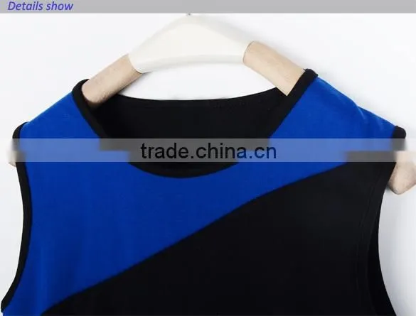 Women Geometry Design Sleeveless O-Neck Stretchy Evening Slim Dress