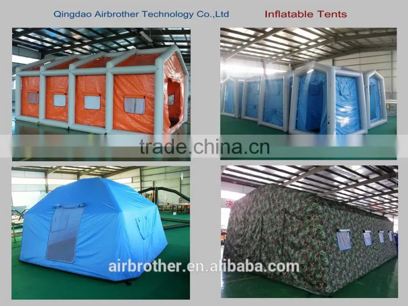 Inflatable wide span architecture membrane building tent