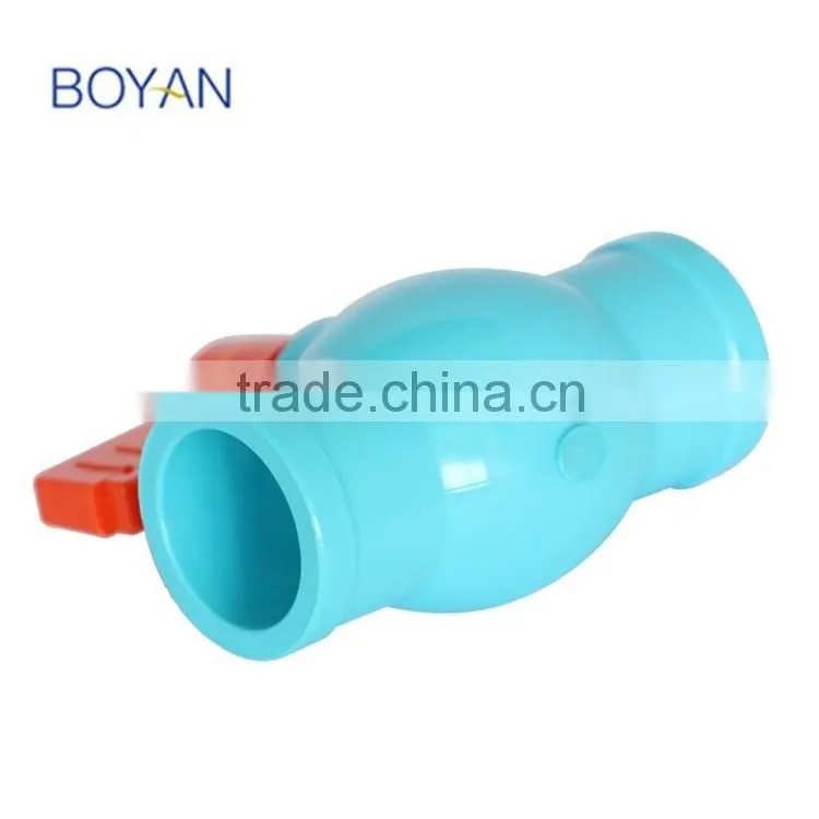 China supplier BOYAN Taizhou for irrigation PVC blue thailand plastic ball valve