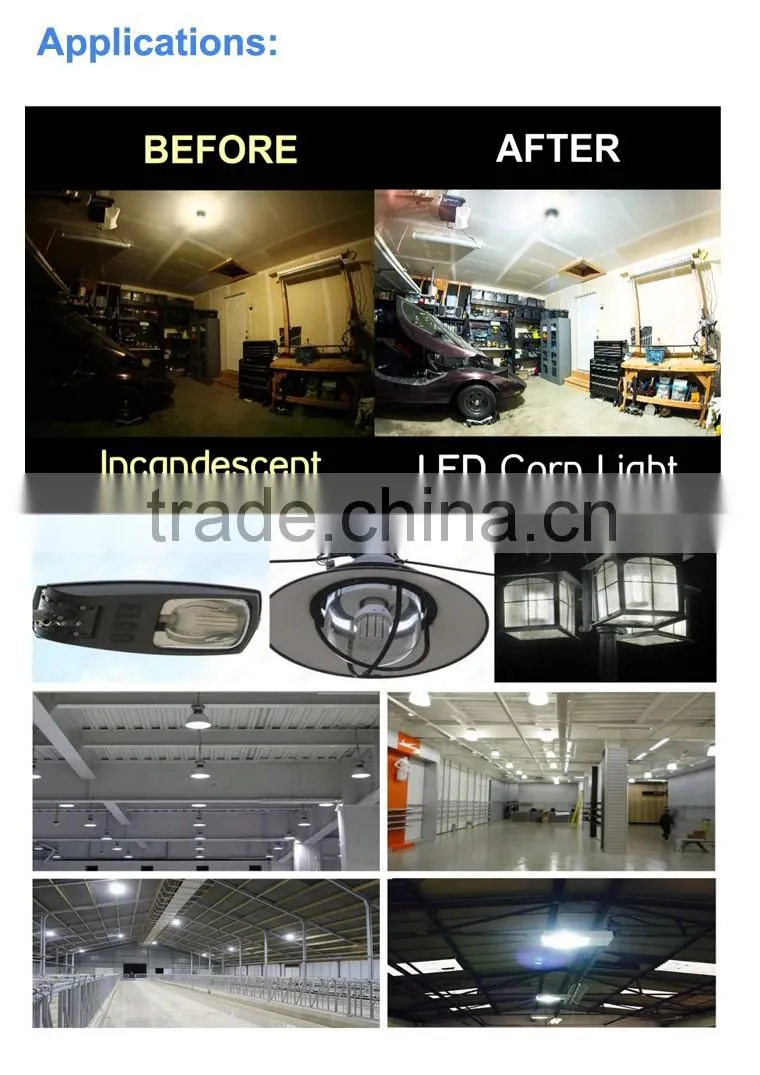 high lumens 120LM/W 3 years warranty 54W LED corn light