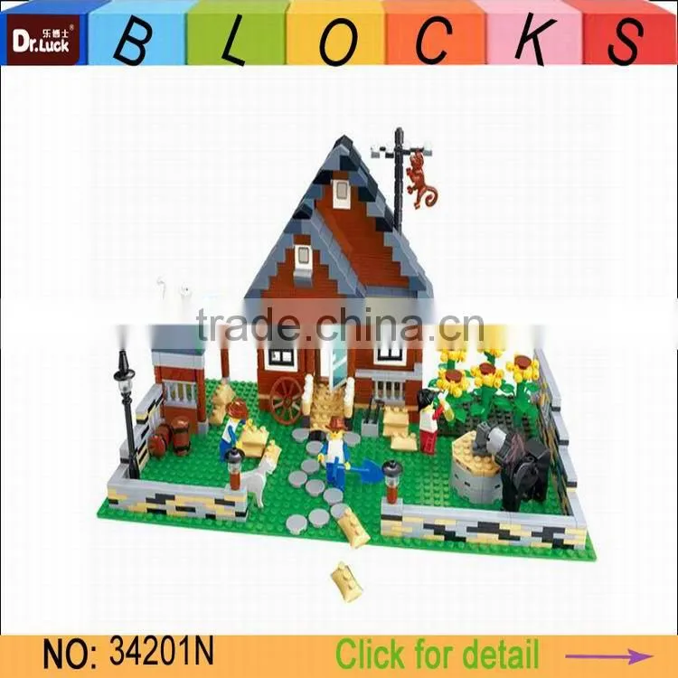 Factory price 719pcs happy farm wisdom toy bricks for sale