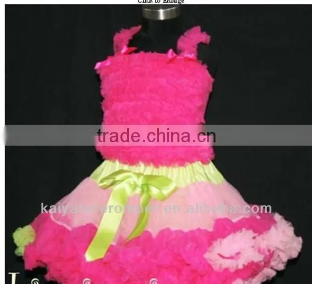 Wholesala Baby Gift Set tulle ruffle puffy skirt girls shirt and Pettiskirt sets