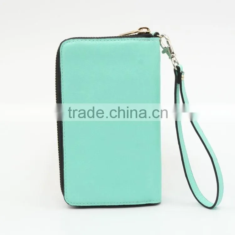 Wholesale PU leather women wallet female clutch wallet for phone 6