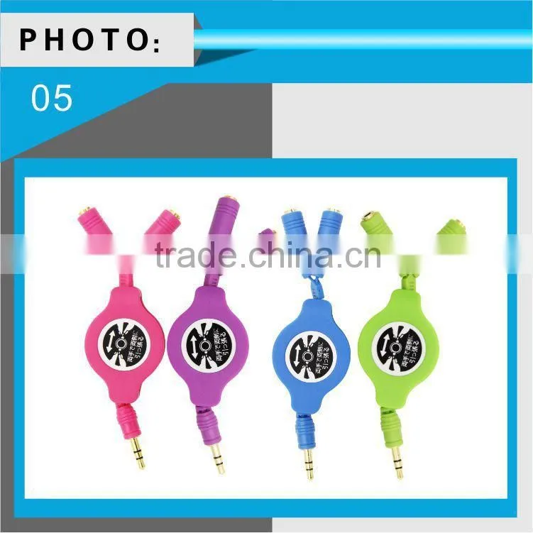 Newest arrival portable female to male audio line for car