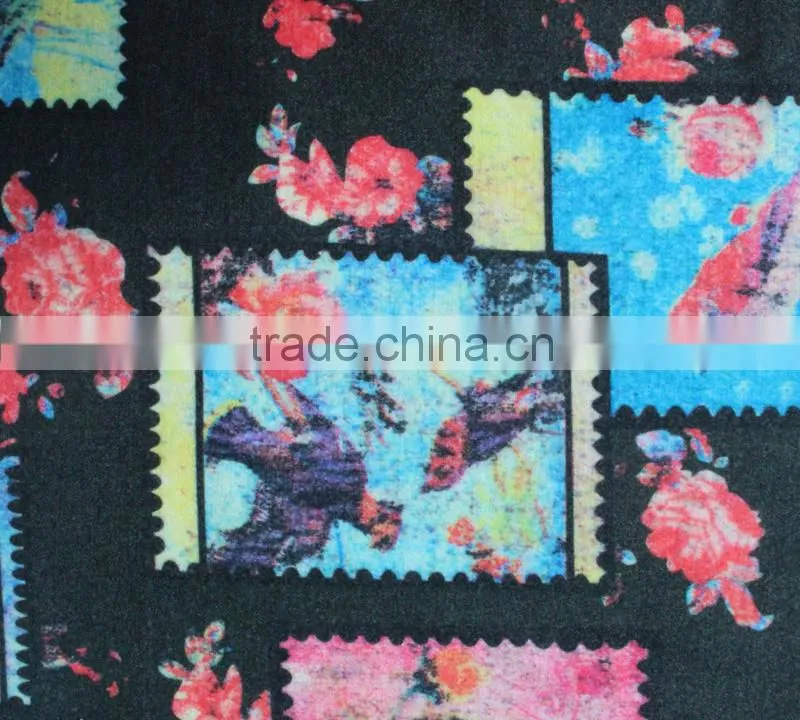 2016 new product custom digital grid printed fabric