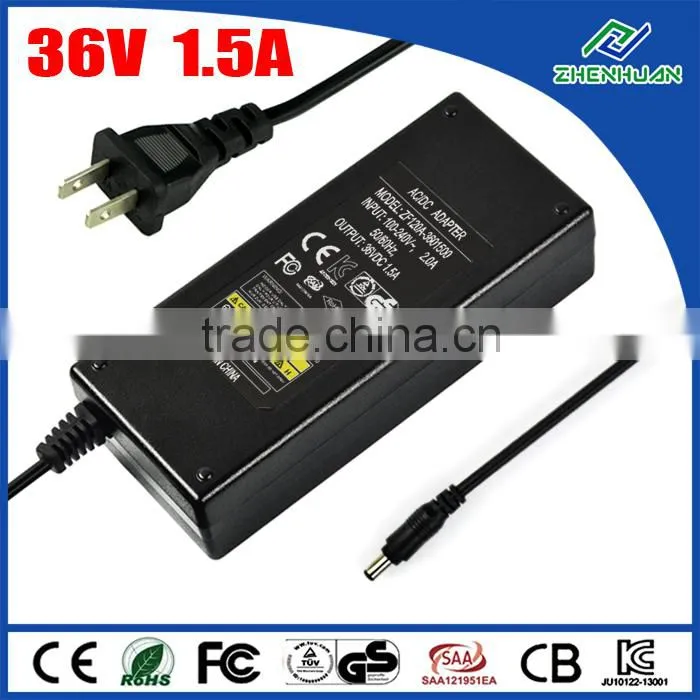 36V switching power supply okin AC DC adapter 36V 1.5A 54W