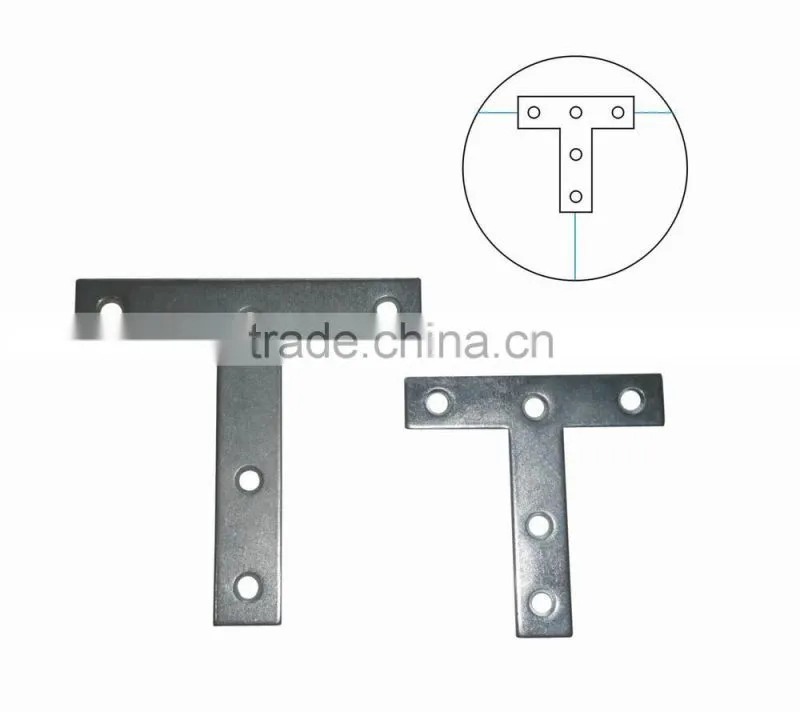 3"-4" T shape Steel Connecting Brace for Furniturem, House, Hardware Tool