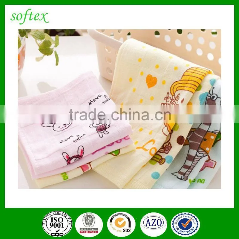 Plain cloth grid square towel,printed flour sack towels